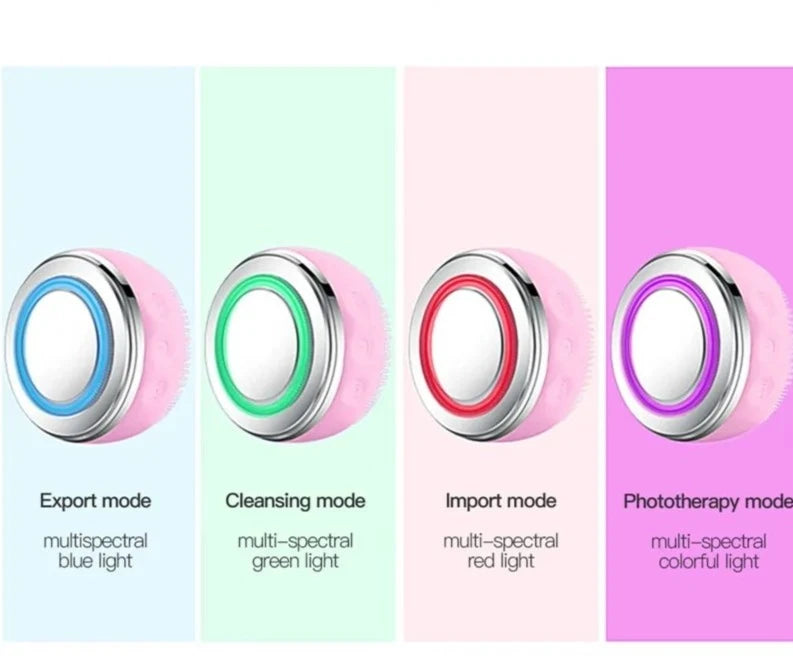 Facial Cleansing Device - With Light-therapy function - Skin Glam Tech™