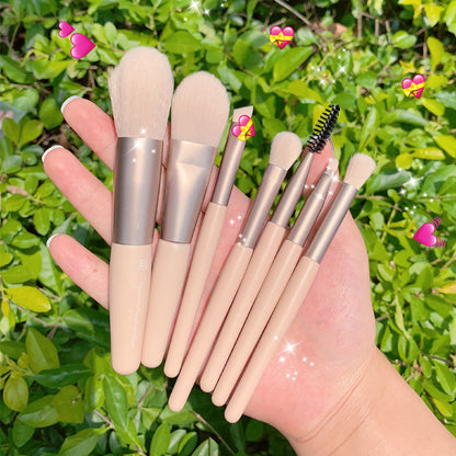 Wooden Makeup-brush Set