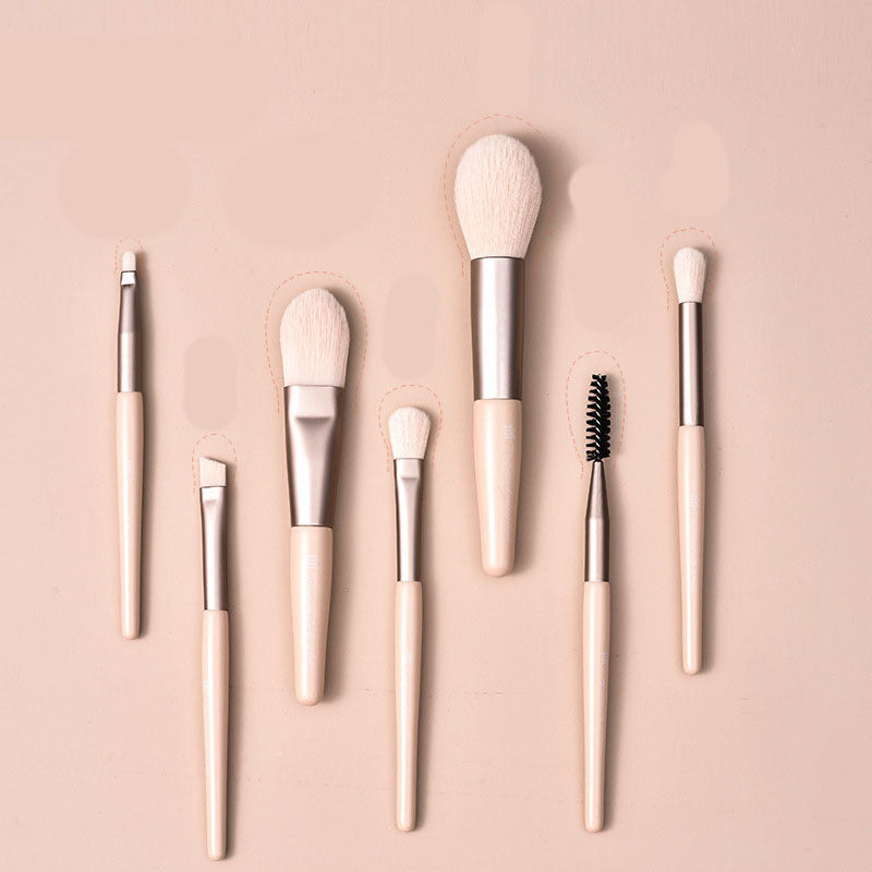 Wooden Makeup-brush Set